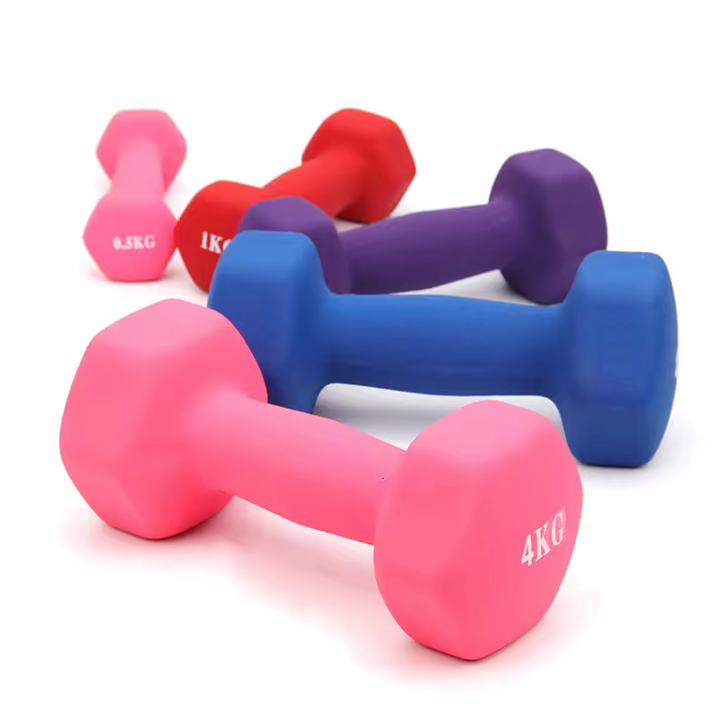 Hex Rubber Dumbbell used Gym Equipment