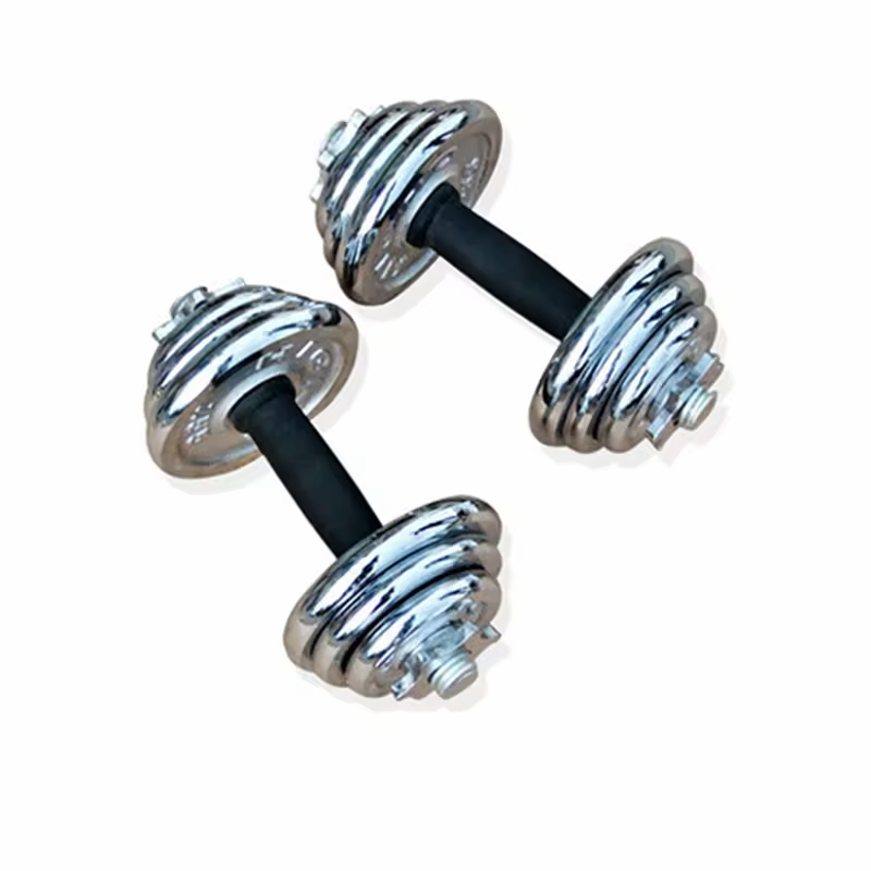 Bent Bar Chrome Dumbbell Set