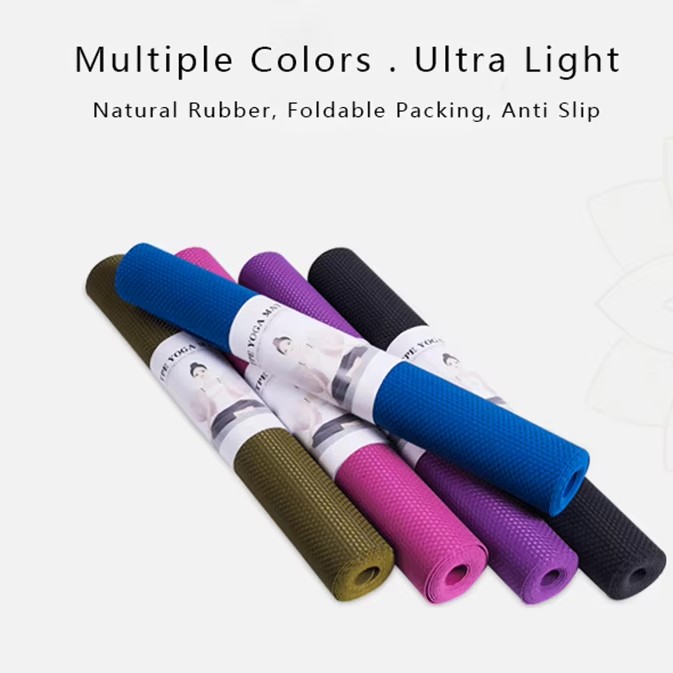 Foldable Travel Gym Natural Rubber Yoga Mat