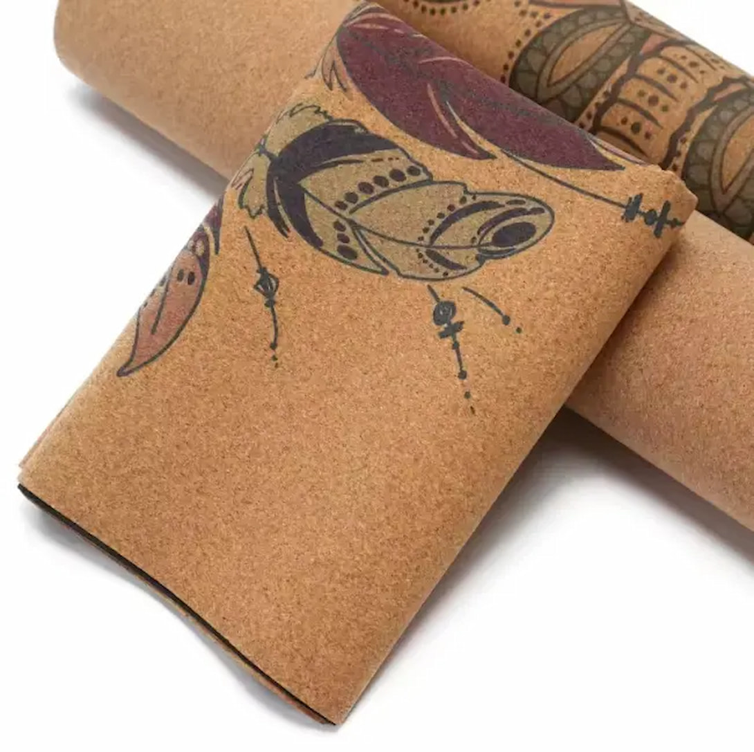 TS Yoga natural rubber arch cork yoga mat set